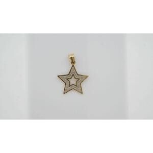 Estate Sale Fine Jewelry 14k Yellow Gold Charm CZ 2.70g Vintage Style